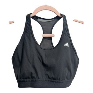 Adidas Black Sports Bra with Razor Back and Moisture-Wicking Fabric‎